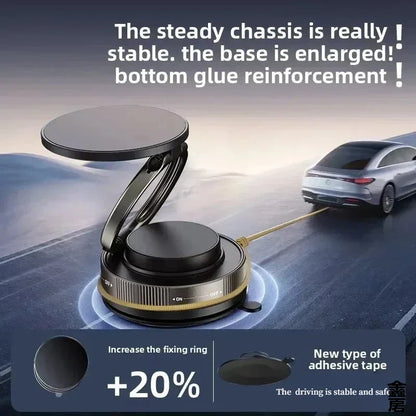 Drivegy™ MagSafe Vacuum Suction Magnetic Phone Mount – Adjustable Swivel Lock Windshield Holder